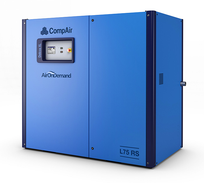 L75 lubricated screw air compressor